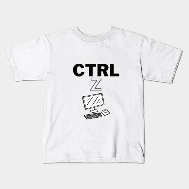 Ctrl+Z Kids T-Shirt by SilverSquid Store